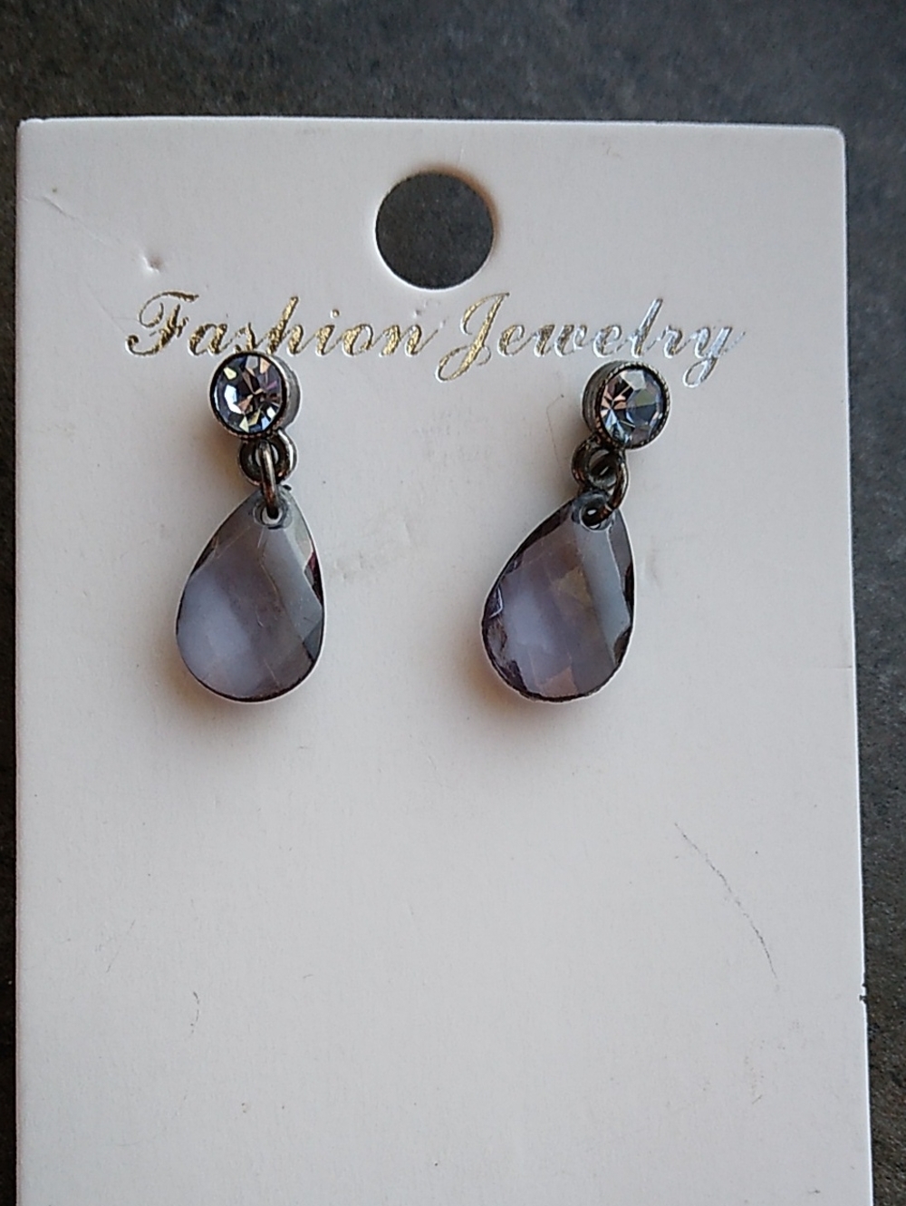 Fashion Jewelry Blue Gray Teardrop Dangle Earrings